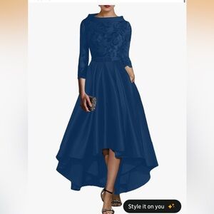 Elegant Navy Blue Women's Dress